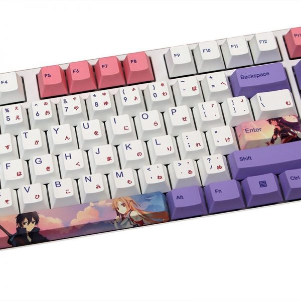 108 130 keys PBT dye sublimation key cap for MX switch mechanical keyboard Cherry profile keycaps 1 - Anime Keycaps