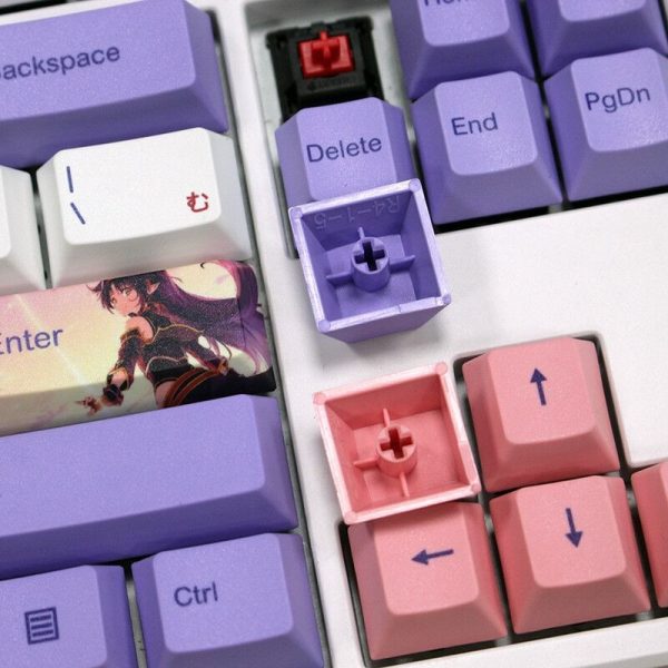 108 130 keys PBT dye sublimation key cap for MX switch mechanical keyboard Cherry profile keycaps 3 - Anime Keycaps