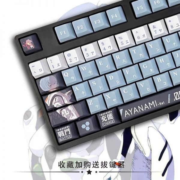 108 key Anime EVA Ayanami Keycap PBT Sublimation Cherry Height Mechanical Keyboard Keycap Satellite Axis for 1 - Anime Keycaps