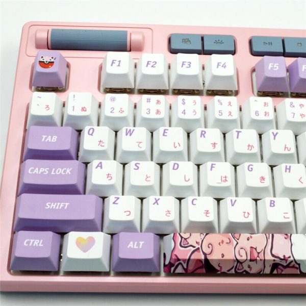 Personalized Jiggly Puff Theme 128 Keys PBT Cherry Profile Sublimation Cartoon Anime Keycap For Mechanical Keyboard 4 - Anime Keycaps