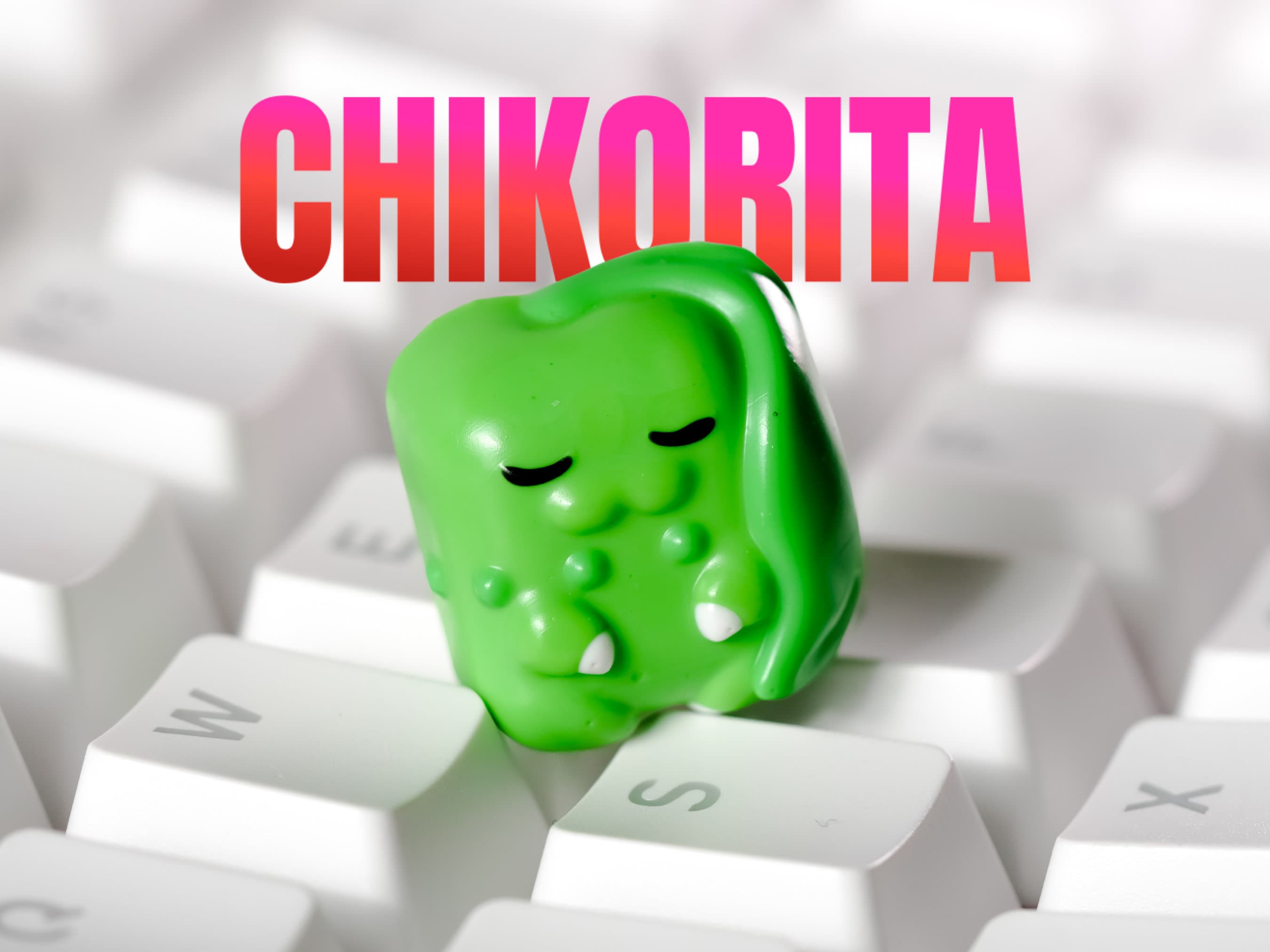 Chikorita Keycap, 3D Chikorita Keycap, Pokemon Keycap, Artisan Keycap, Keycap for Cherry MX Keyboard, Gift for Him