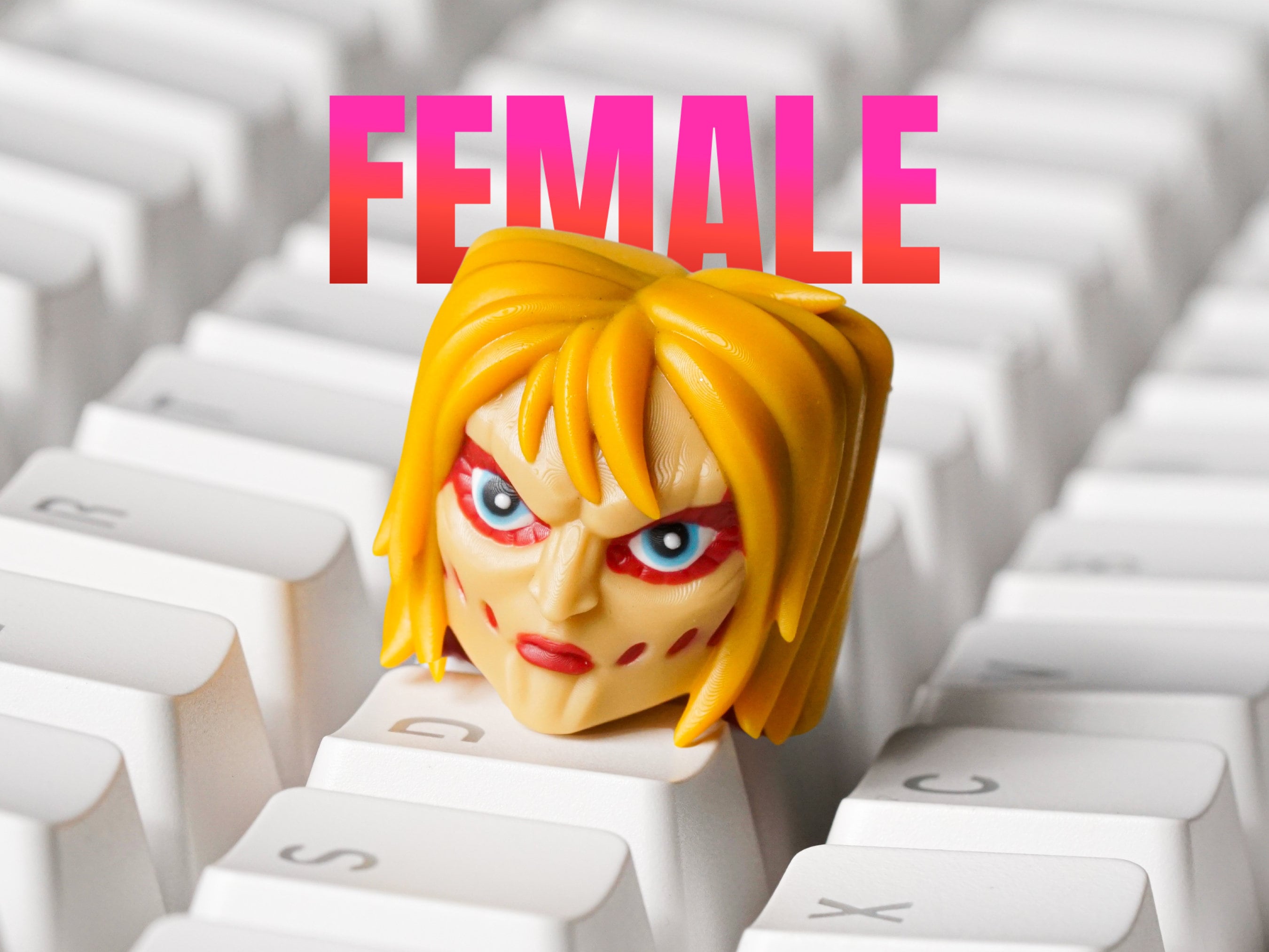 Fe-male Ti.tan Keycap, A.O.T Keycap, Anime Keycap, Keycap for MX Cherry Switches Mechanical Keyboard, Handmade Anime Gift