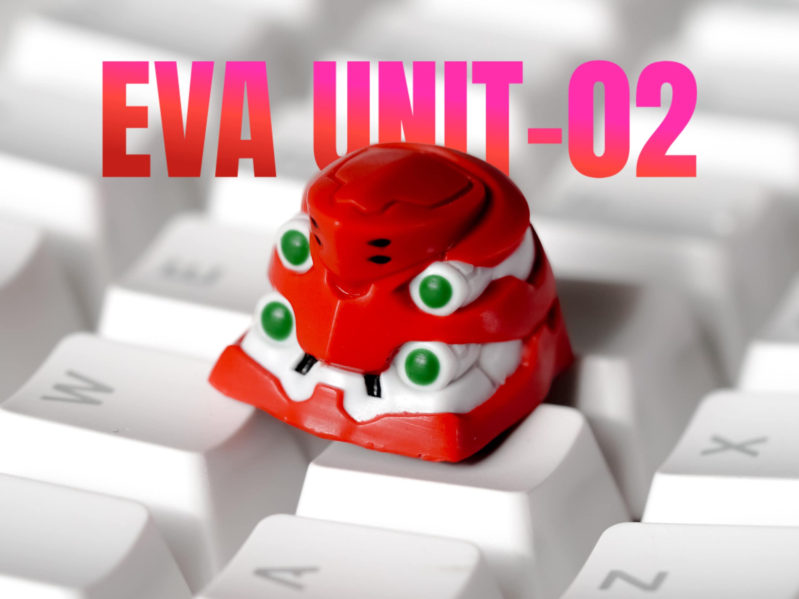E.v.a U.nit-02  Keycap, E-vange.lion Keycap, Anime Keycap, Keycap for MX Cherry Switches Mechanical Keyboard, Handmade Anime Gift